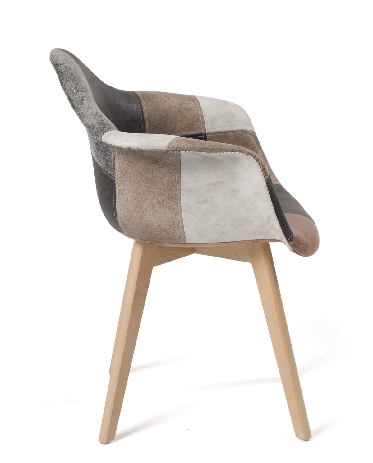 Fauteuil Patchwork Scandinave Rembourr Neda Lot De Kayelles