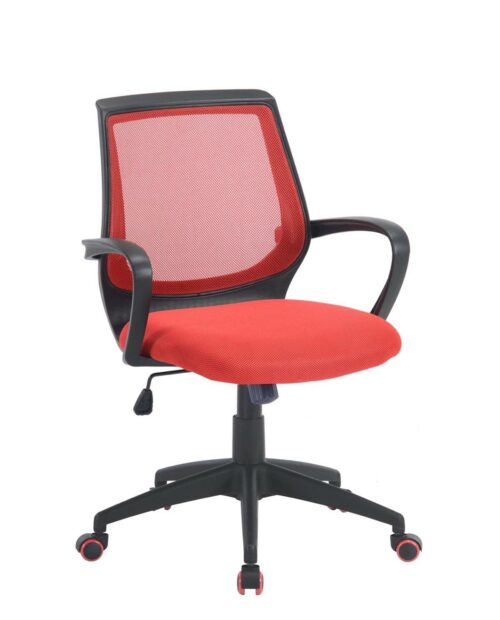 LAND Chaise de Bureau Junior Etudiant Rouge LAND Chaise de Bureau Junior Etudiant Rouge