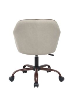 CAB Chaise de Bureau Design PU Marron et Toile Couleur Sable CAB Chaise de Bureau Design PU Marron et Toile Couleur Sable