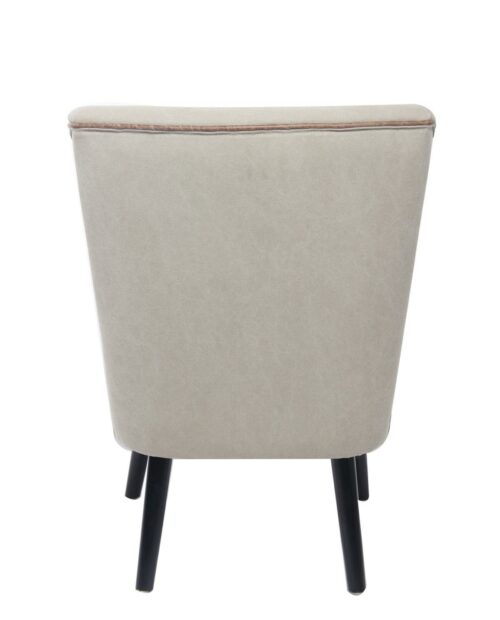 CABAS Fauteuil Vintage en tissu capitoné et piètement bois CABAS Fauteuil Vintage en tissu capitoné et piètement bois