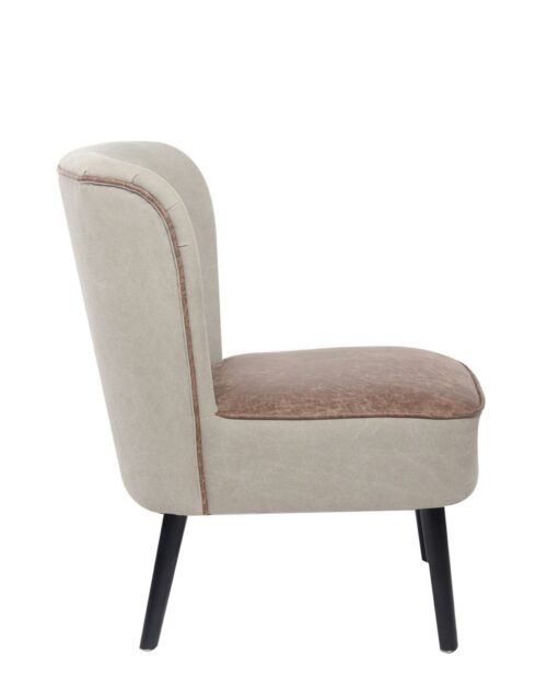 Fauteuil Vintage en tissu et piètement massif Fauteuil Vintage en tissu et piètement massif