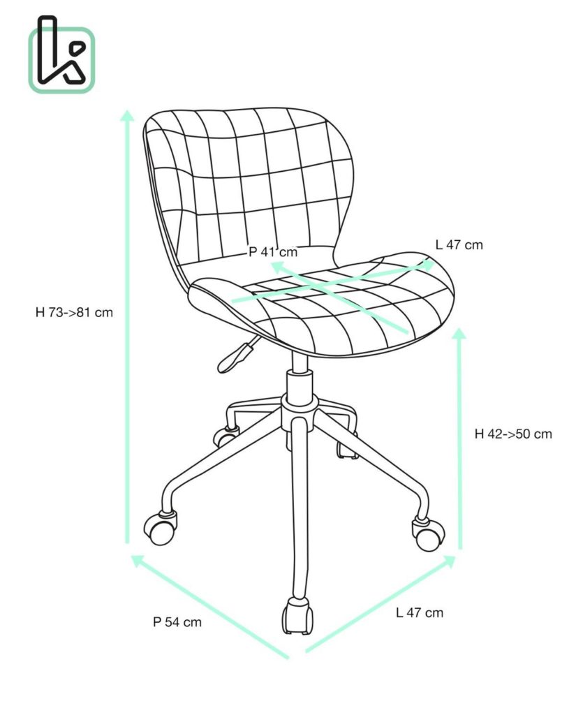CARA Chaise de Bureau Design Pivotante  Kayelles.com