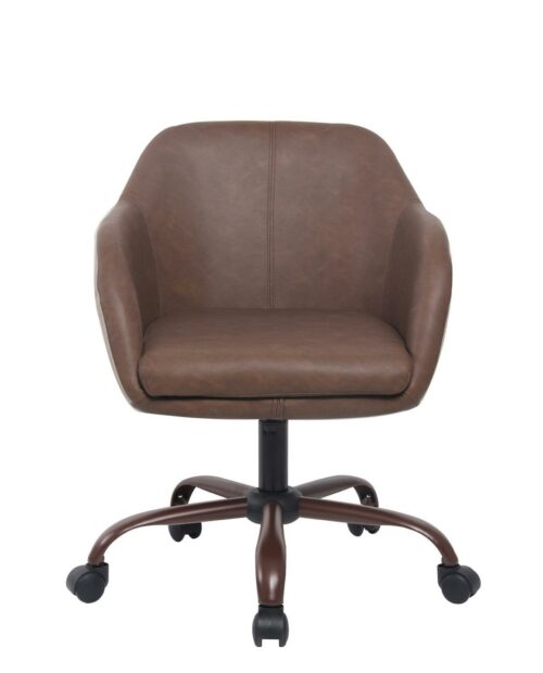 Chaise de Bureau Design PU Marron Antique Chaise de Bureau Design PU Marron Antique