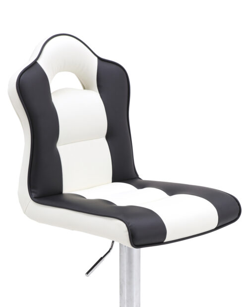 Tabouret de bar racing sport - Noir et blanc- CLAPA - Kayelles Tabouret de bar racing sport - Noir et blanc- CLAPA - Kayelles