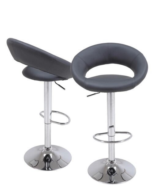 CODA Lot de 2 tabourets de Bar Design - Gris CODA Lot de 2 tabourets de Bar Design - Gris