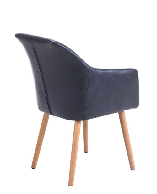 Chaise de visiteur avec accoudoirs Marron Foncé Style Scandinave - KAYELLES DOT Chaise de visiteur avec accoudoirs Marron Foncé Style Scandinave - KAYELLES DOT