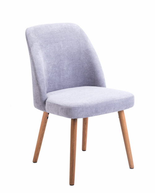 Lot de 2 Chaises Scandinave piétement Chêne - Gris Chiné - DIMA Lot de 2 Chaises Scandinave piétement Chêne - Gris Chiné - DIMA