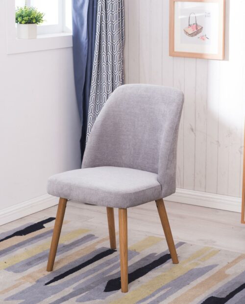 Lot de 2 Chaises Scandinave piétement Chêne - Gris Chiné Lot de 2 Chaises Scandinave piétement Chêne - Gris Chiné