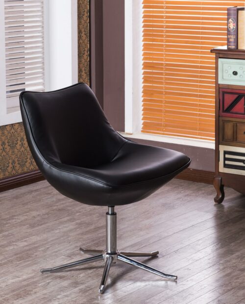 Fauteuil Lounge Design Moderne Pietement Metal - Noir - DON Fauteuil Lounge Design Moderne Pietement Metal - Noir - DON