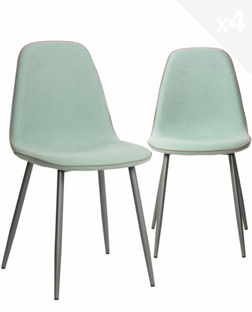 chaises-salle-a-manger-design-moderne-lot-de-4-tissu-gaufre-bleu