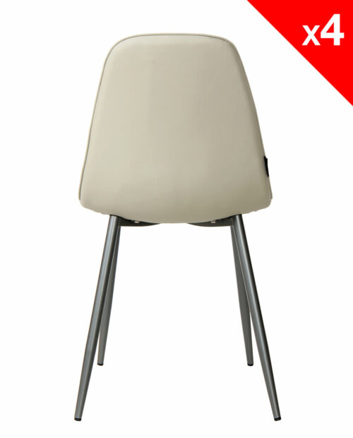 KAYELLES Chaise salle à manger design moderne tissu rose gauffré et métal gris anthracite KAYELLES Chaise salle à manger design moderne tissu rose gauffré et métal gris anthracite