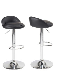 Lot de deux tabourets de bar SATI (Noir) Lot de deux tabourets de bar SATI (Noir)