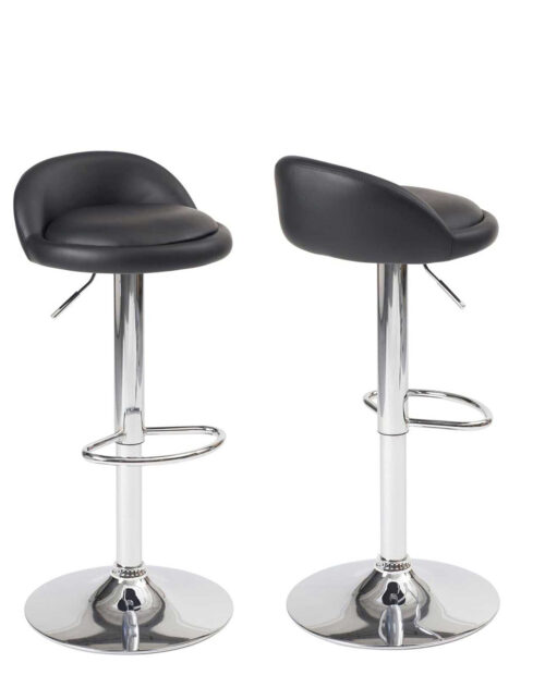Lot de deux tabourets de bar SATI (Noir) Lot de deux tabourets de bar SATI (Noir)
