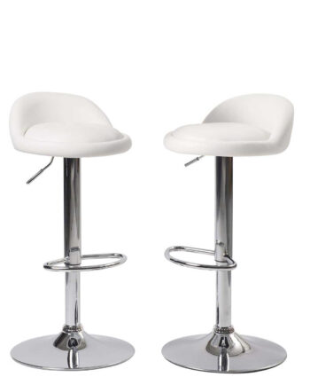 Lot de deux tabourets de bar SATI (Blanc)