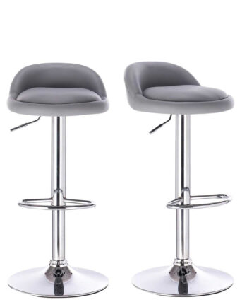 Lot de deux tabourets de bar SATI (Gris)