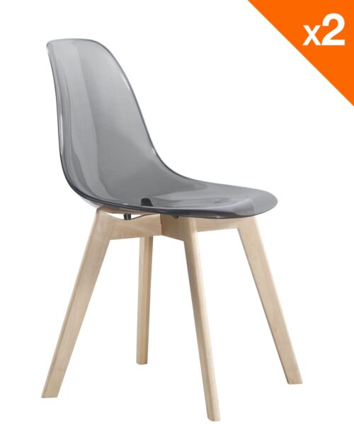 Chaise scandinave transparente transparente LAO Chaise scandinave transparente transparente LAO