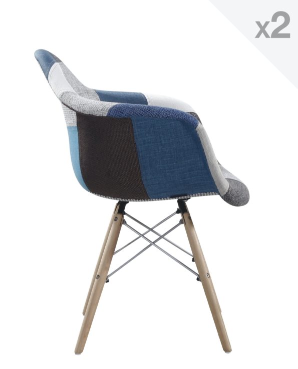 fautaueil DAW patchwork kayelles NADOR bleu