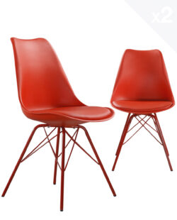 step-chaise-design-metal-rembourree-rouge