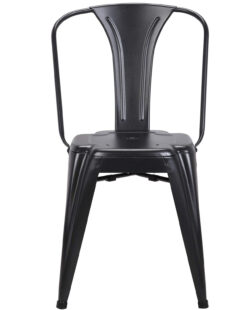 chaise industrielle metal noir brook 1