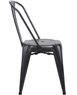 chaise industrielle metal noir brook 2