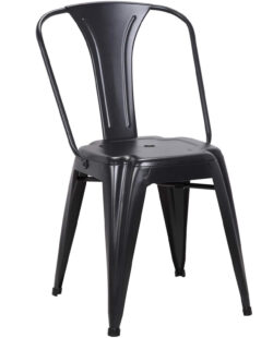 chaise industrielle metal noir brook 3
