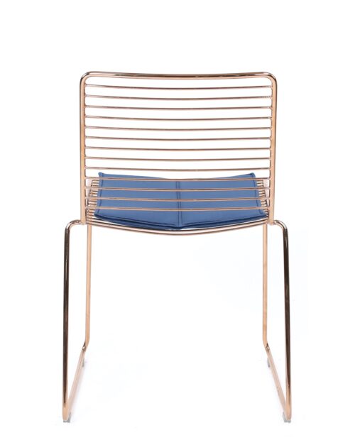 lot de 2 chaises design moderne - Fil métal et coussin en velours - Kayelles lot de 2 chaises design moderne - Fil métal et coussin en velours - Kayelles