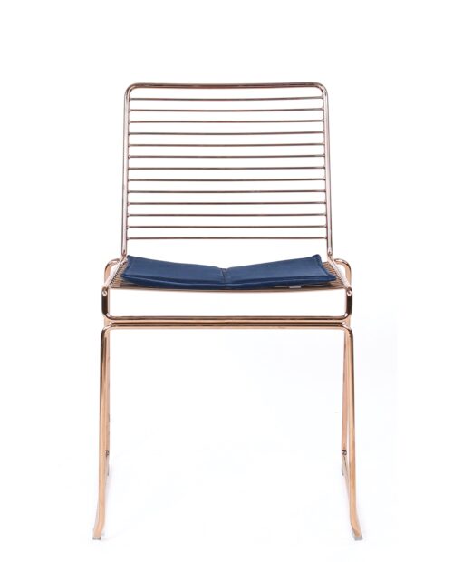 Chaise fil métal design - coussin en velours ROSSA Kayelles Chaise fil métal design - coussin en velours ROSSA Kayelles