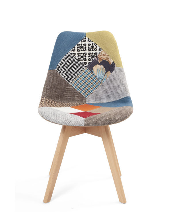 chaise patchwork scandinaves, lot de 2, salle-manger, cuisine
