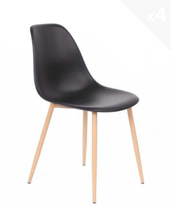 lot-4-chaises-scandinaves-Nova-cuisine-salle-manger-noir