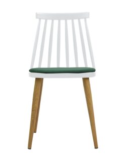 chaise scandinave MODA - Kayelles chaises bistrot blanc et vert