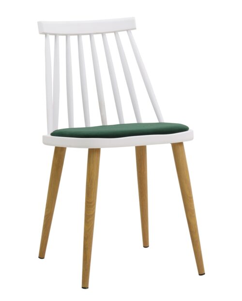 Chaise Windsor scandinave - kayelles - blanc et vert Chaise Windsor scandinave - kayelles - blanc et vert