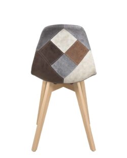 lot-deux-chaises-cuisine-scandinave-patchwork-marron-pied-bois lot-deux-chaises-cuisine-scandinave-patchwork-marron-pied-bois