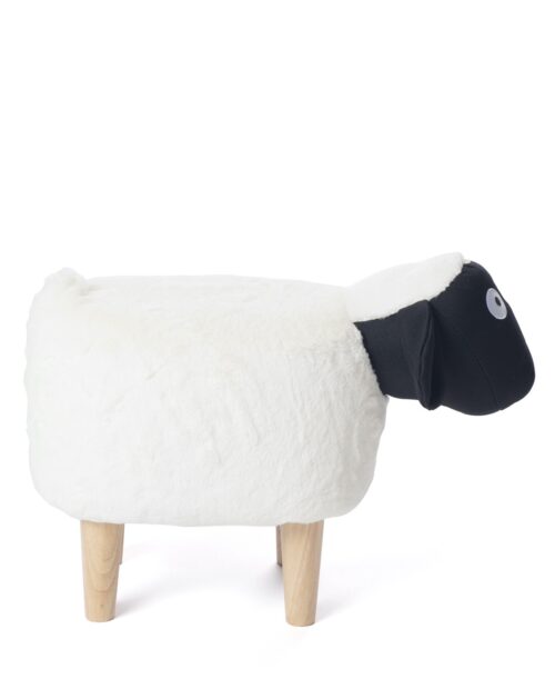 Ottoman, tabouret, Pouf Mouton enfant - Noir et blanc Ottoman, tabouret, Pouf Mouton enfant - Noir et blanc