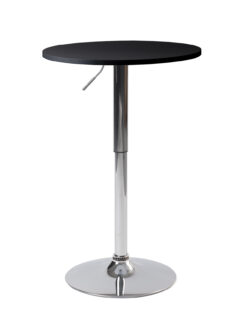 Table de bar haute - Mange debout réglable en hauteur - Noir - Diametre 60cm - Kayelles