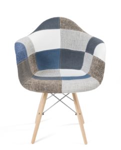 chaise DAW patchwork bleu lot 2 - kayelles