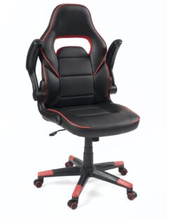 chaise-bureau--gamers-racing-reglable-pivotant-accoudoirs-amovibles-BAJA-noir-rouge