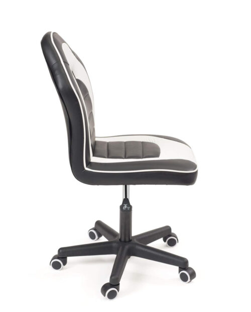 chaise gamer enfant bam noir blanc profil chaise gamer enfant bam noir blanc profil