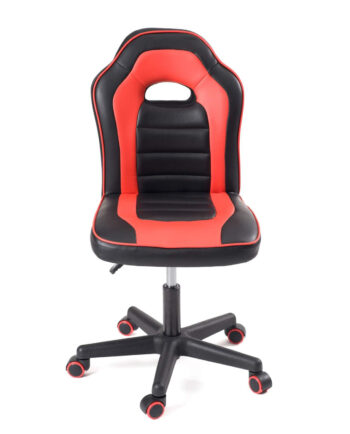 chaise gamer enfant bam noir rouge face