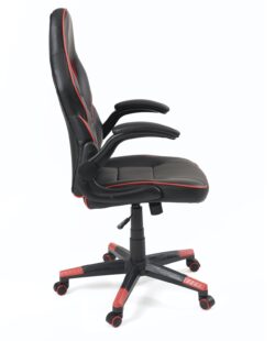 fauteuil-chaise-ordi-racing-reglable-pivotant-accoudoirs-amovibles-BAJA-noir-rouge