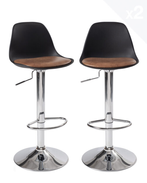lot2-chaises-hautes-tabouert-bar-design-cuisine-sig-noir-marron