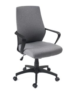 chaise-bureau-ergonomique-fauteuil-ordinateur-FEMI-tissu-gris
