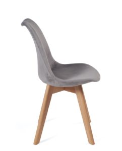 chaise-design-pas-cher-velours-gris-fonce-kayelles