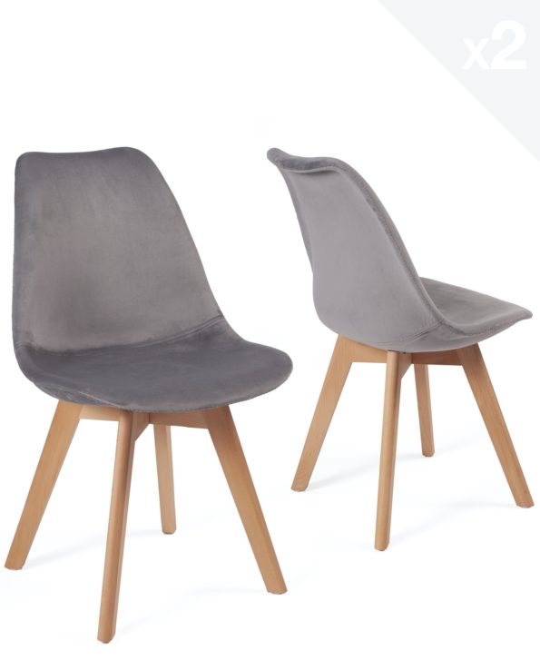 chaise-design-scandinave-velours-lot-2-gris-foncé