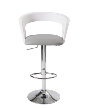 chaise haute de Bar - cuisine - Ergonomique, Blanc et gris