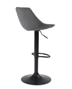 chaise-haute-bar-design-velours-gris-clair-sono-kayelles