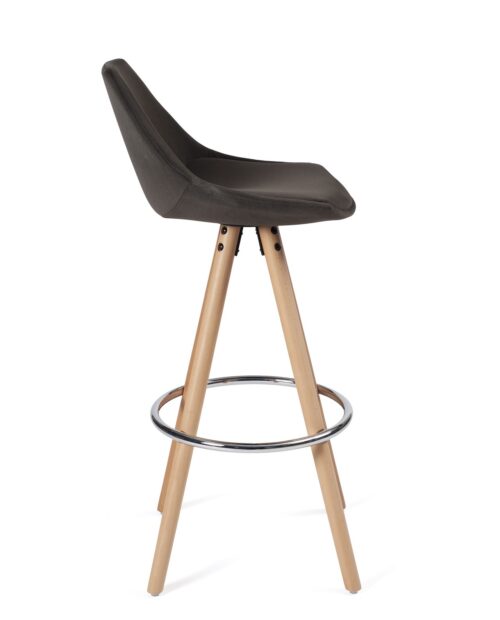 chaise-haute-scandinave-bois-velours-gris-lot-2 chaise-haute-scandinave-bois-velours-gris-lot-2