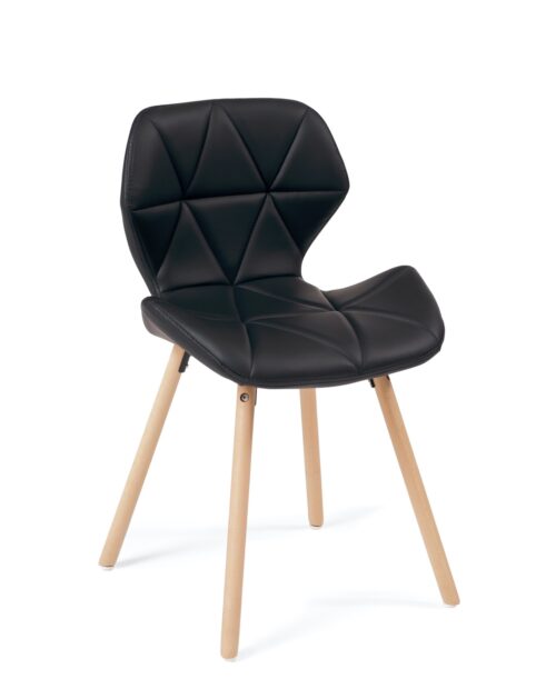 chaise-scandinave-design-ergonomique-noir-fara chaise-scandinave-design-ergonomique-noir-fara
