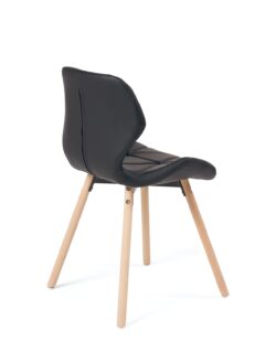 chaise-scandinave-matelassee-noir-fara chaise-scandinave-matelassee-noir-fara