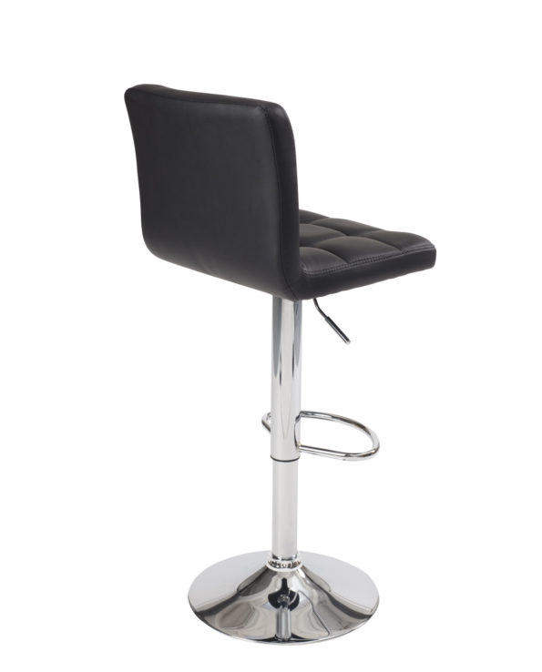 Chaise de bar Haute, matelassée- Noir - SIVAN