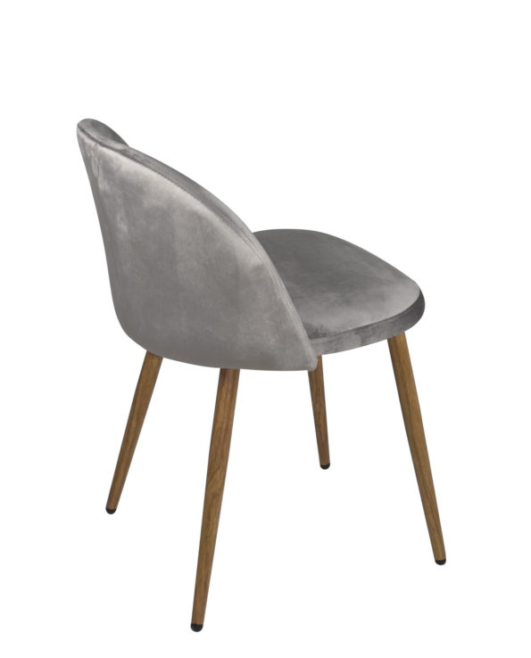 chaise-cocktail-velours-gris-design-vintage